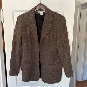 Brown Herringbone Blazer